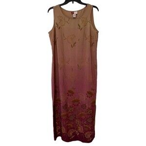 Jennifer Moore Long Floral Print Dress-Size 10